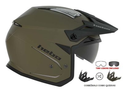 CASCO TRIAL HEBO ZONE5 DUO VERDE