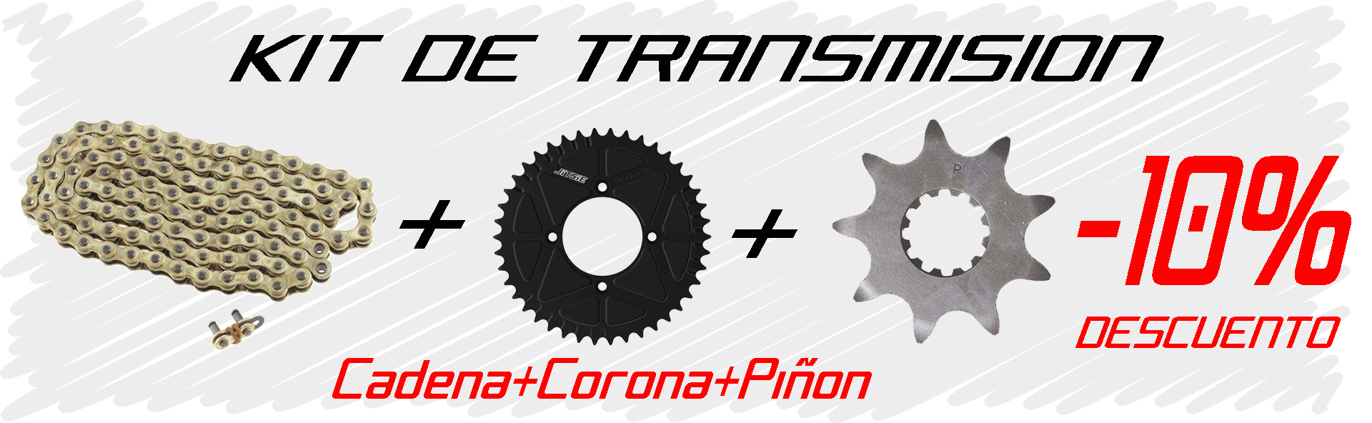 Cadena + Corona + Piñon Cadena + Corona + Piñon