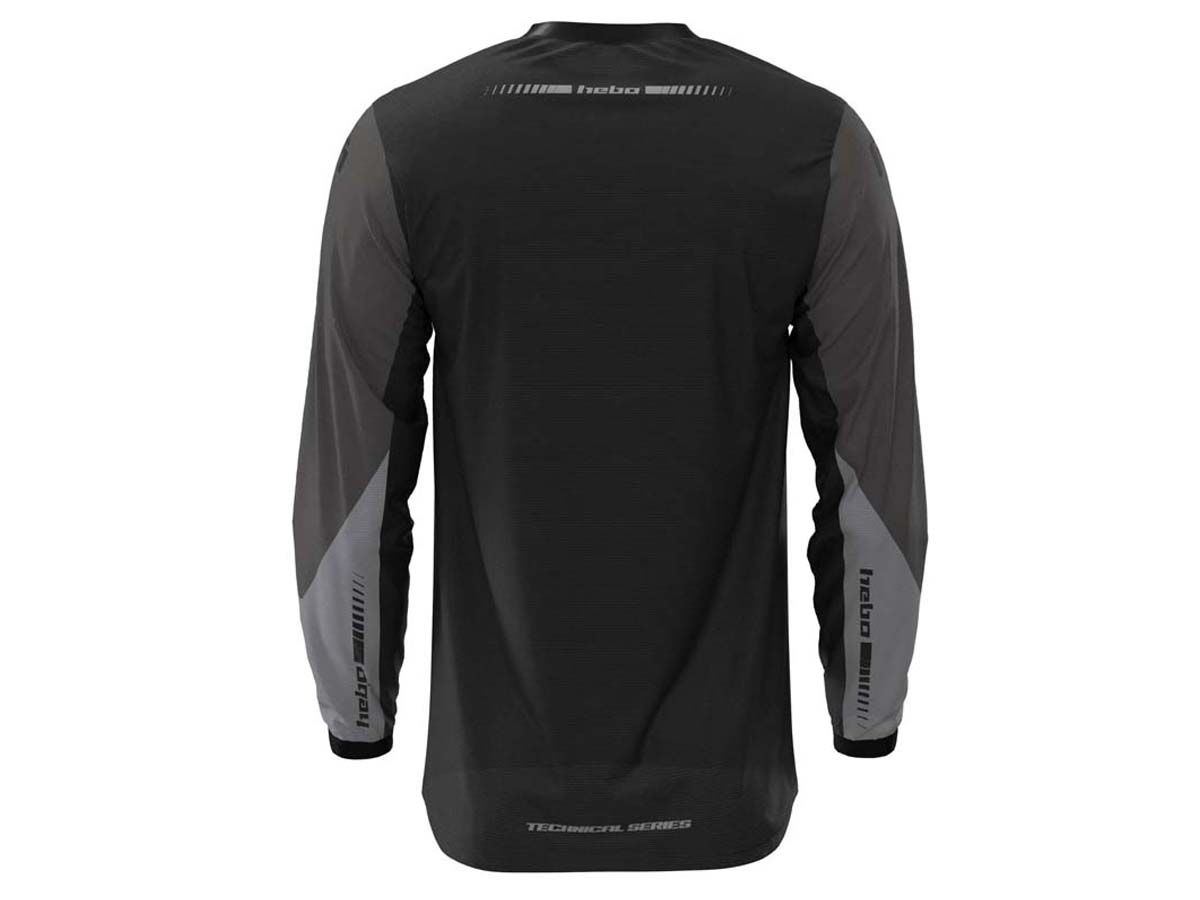 CAMISETA TRIAL HEBO TECH NEGRO