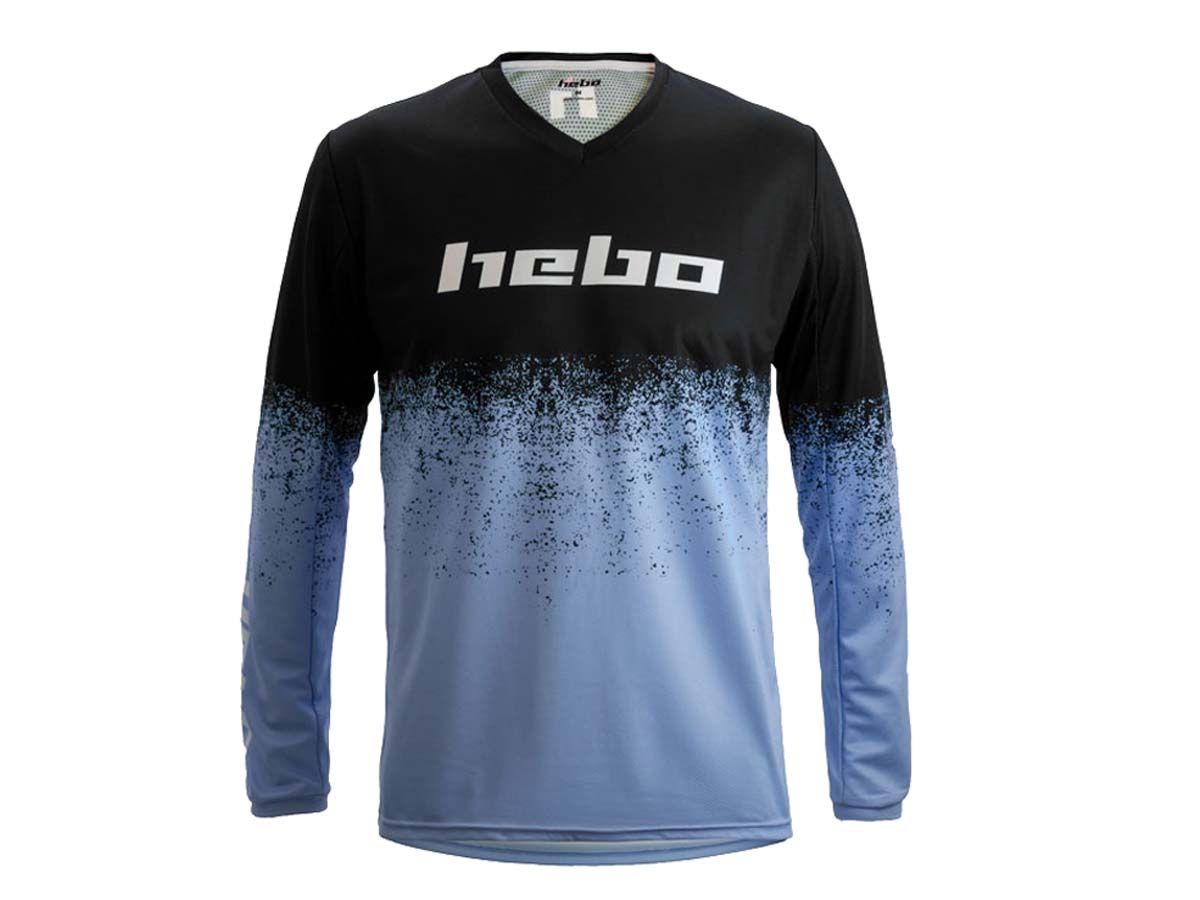 CAMISETA TRIAL HEBO V DRIPPED JUNIOR AZUL