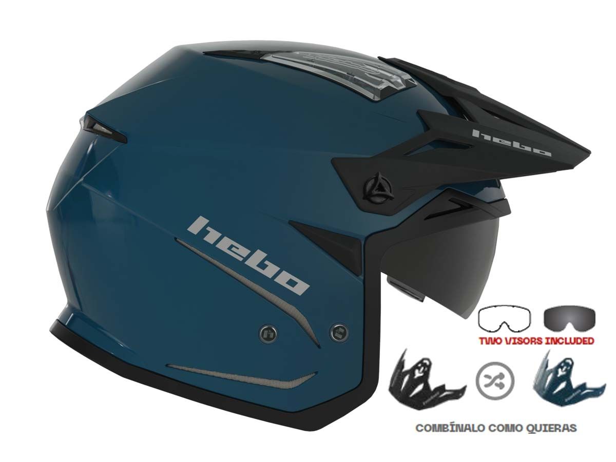 CASCO TRIAL HEBO ZONE5 DUO AZUL