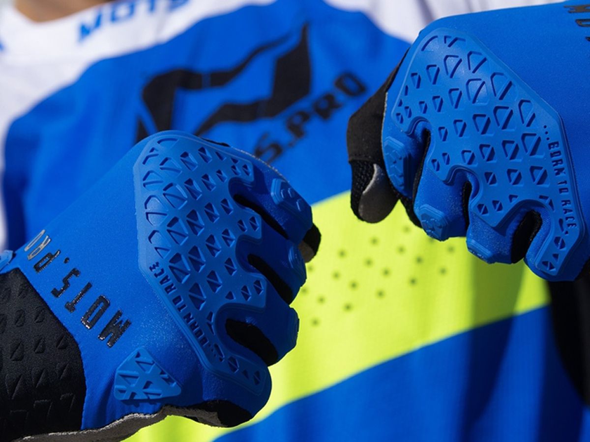 GUANTES TRIAL MOTS STEP AZUL