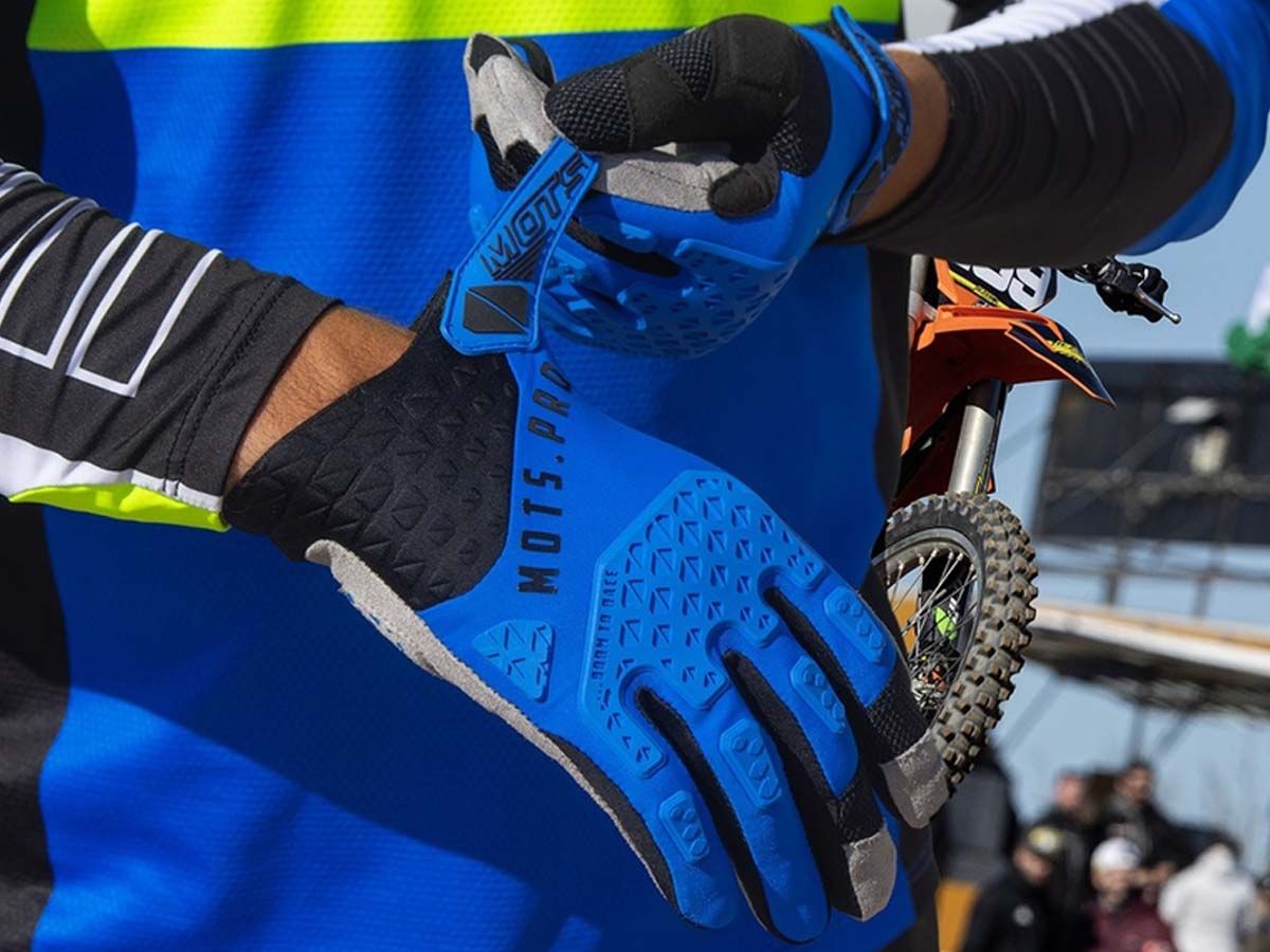 GUANTES TRIAL MOTS STEP AZUL