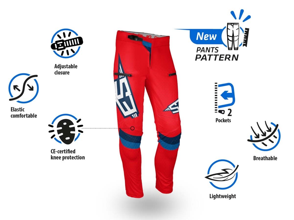 PANTALON S3 TRIAL FACTORY RACING ROJO