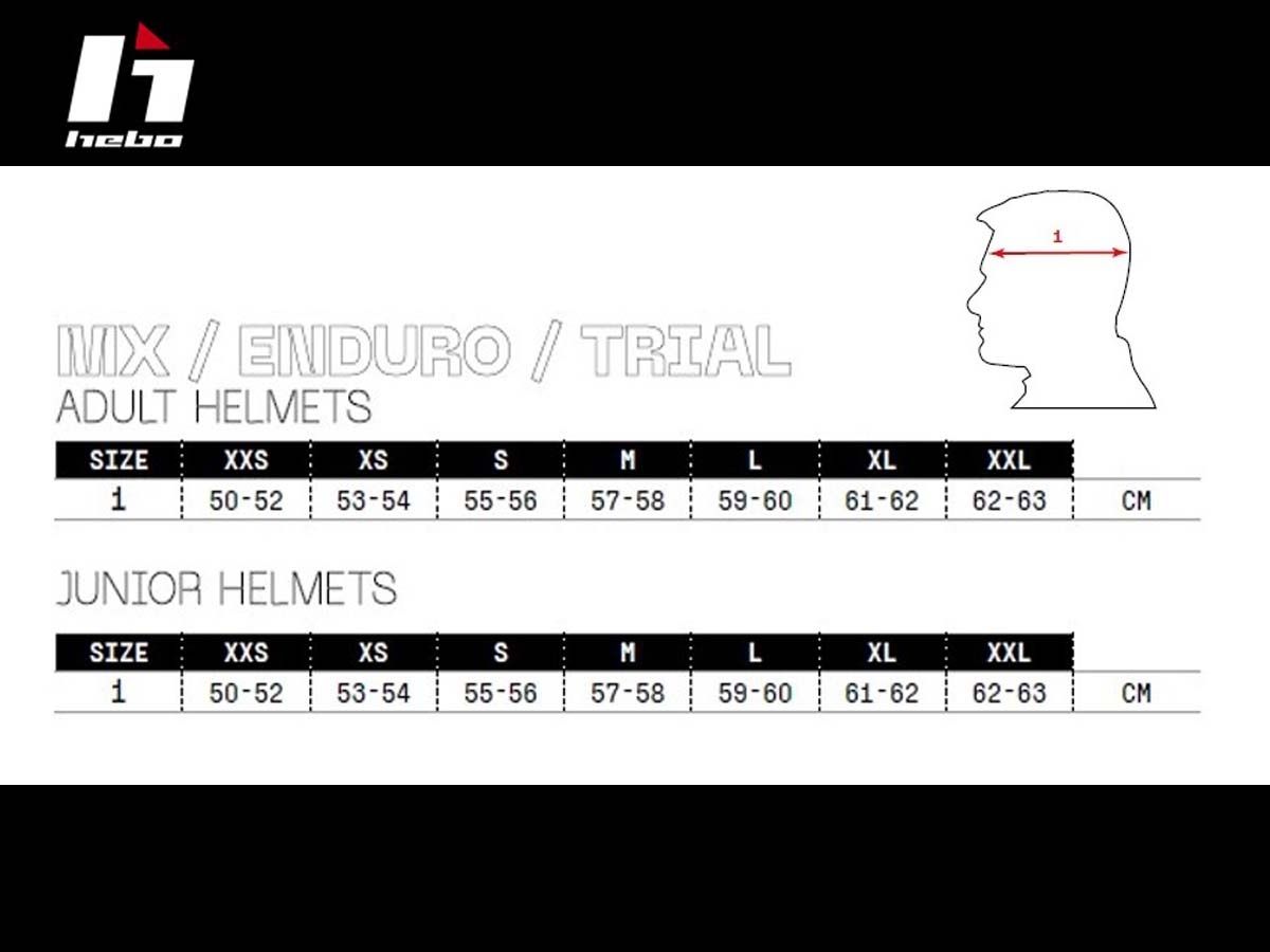 Tallas y Medidas Cascos Hebo